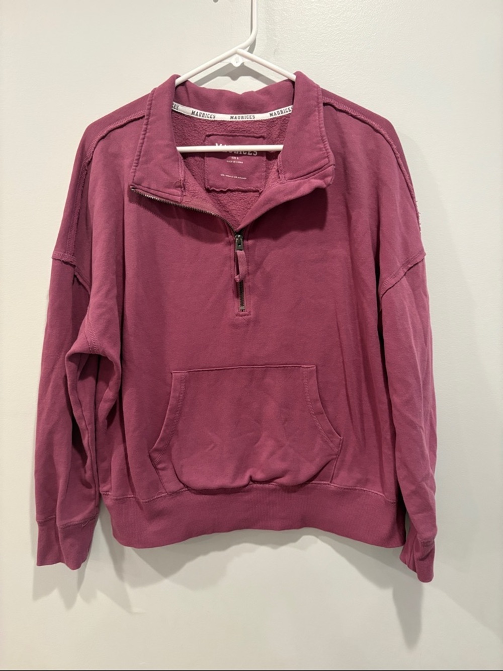 Maurices Dusty Rose Half-Zip Pullover